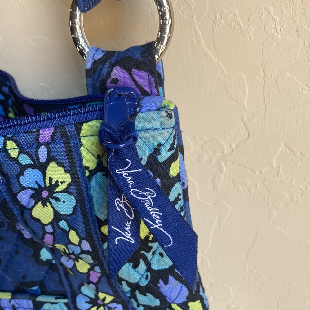 Vera Bradley blue  floral handbag purse - Picture 5 of 9